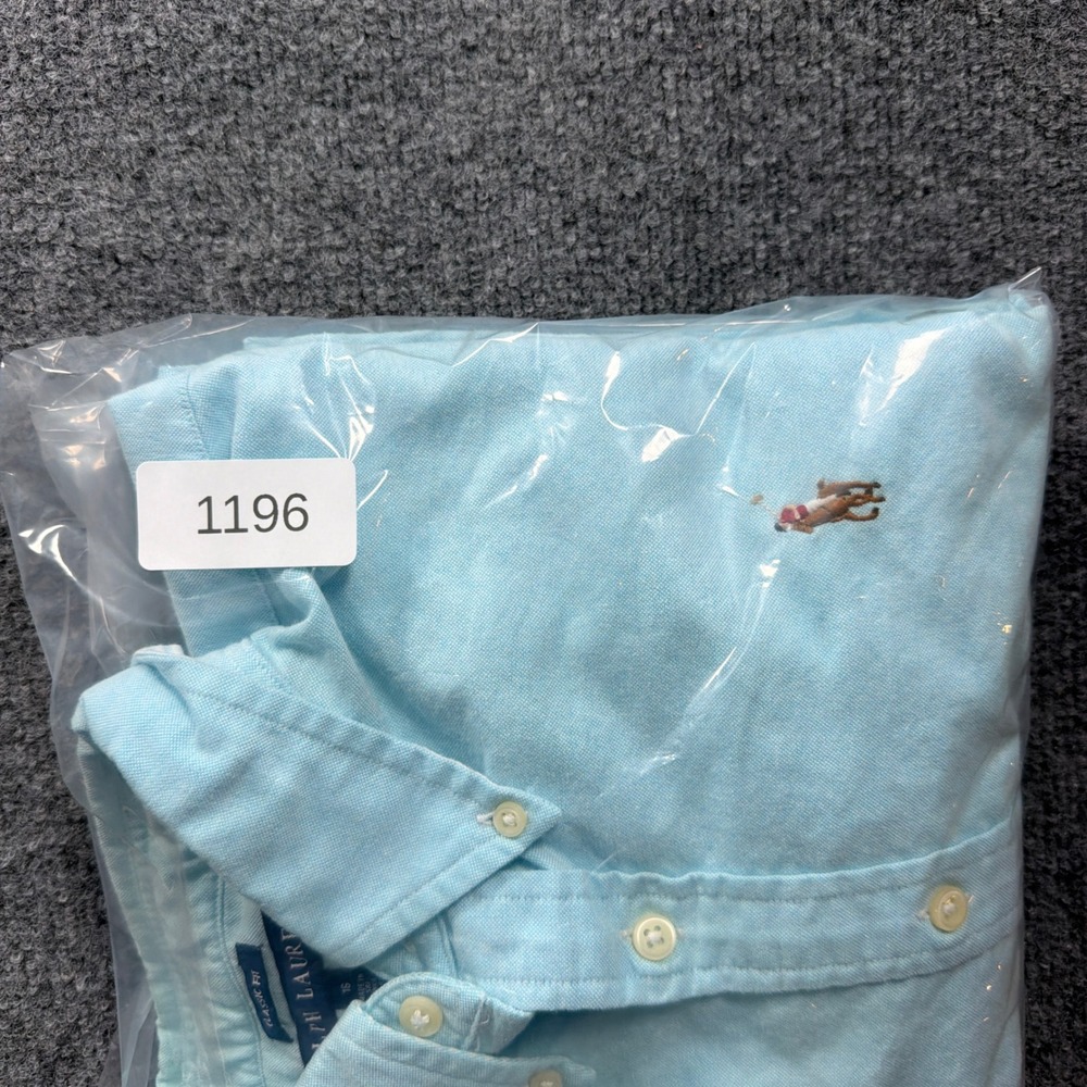 Ralph Lauren Oxford Shirt Womens 16 Light Blue Classic Button Down Long Sleeve - Picture 14 of 14